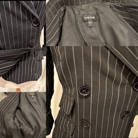 Bebe Stripe Blazer Size S - Picture 2 of 2